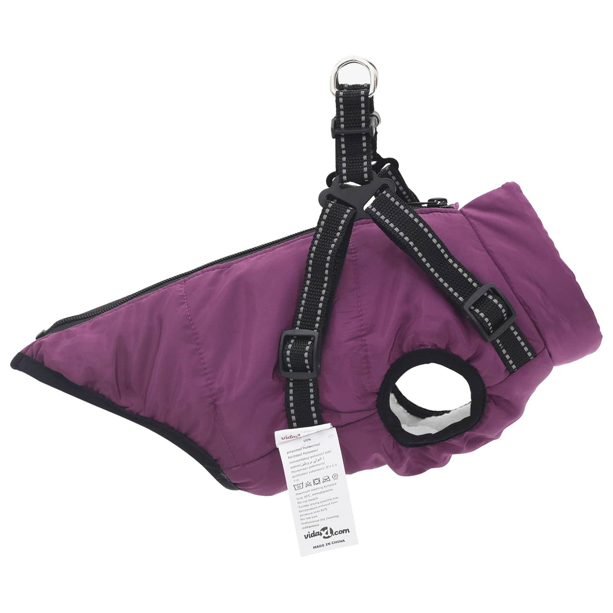 Cappotto per Cani Viola L28 Pile e Poliestere