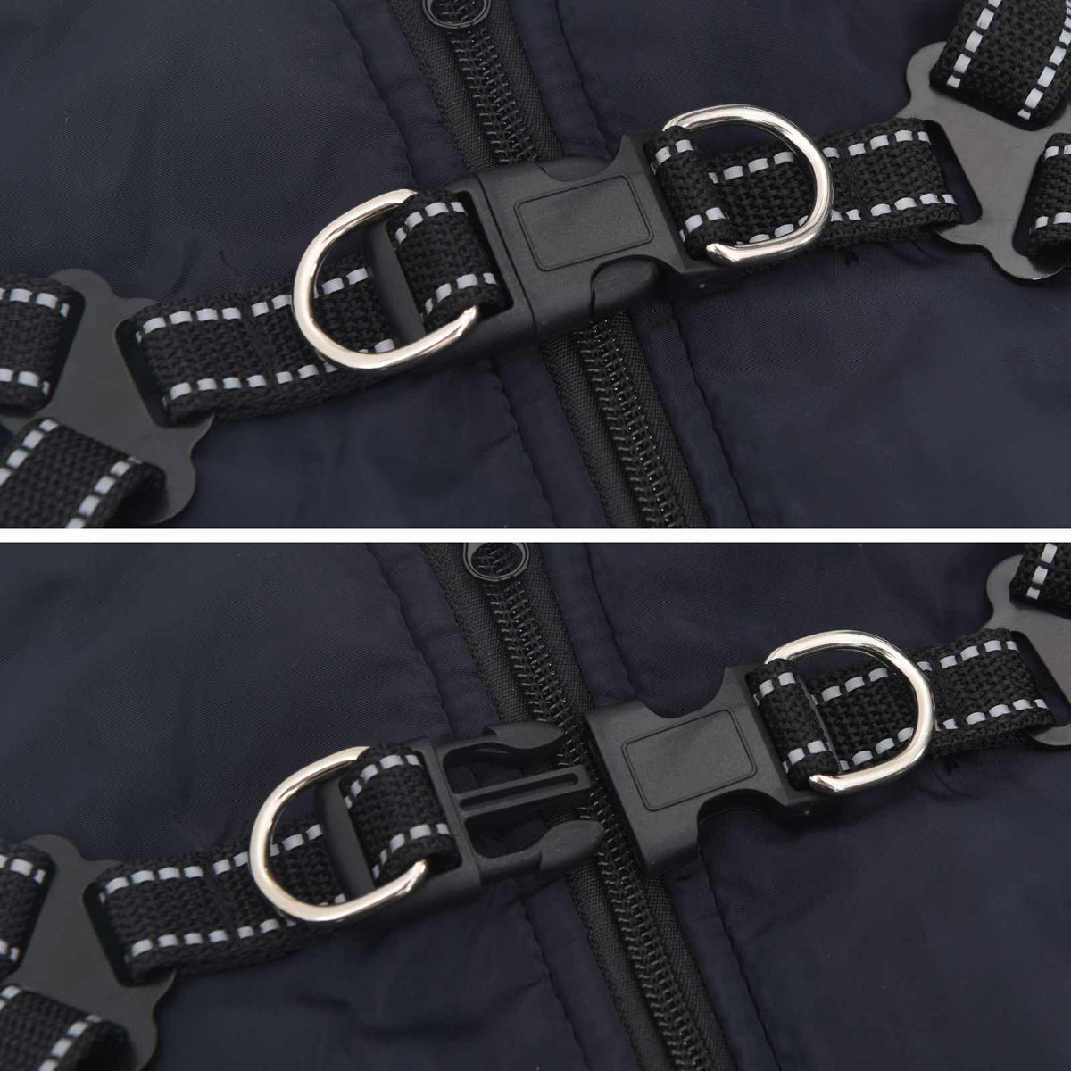 Cappotto per Cani Blu navy L28 Pile e Poliestere