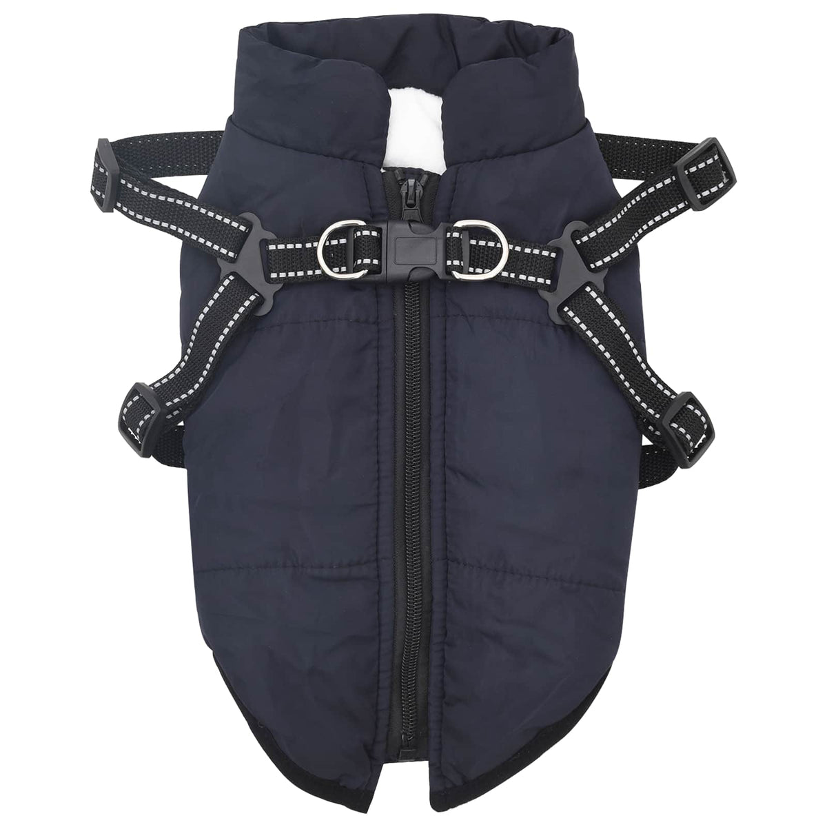 Cappotto per Cani Blu navy L28 Pile e Poliestere
