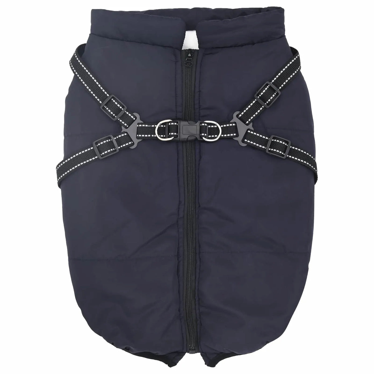 Cappotto per cani L48 pile e poliestere con imbracatura