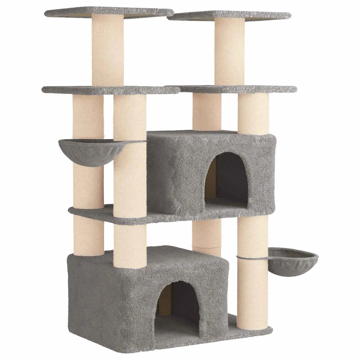 Albero per gatti con pali in sisal 81,5 x 56 x 147 cm