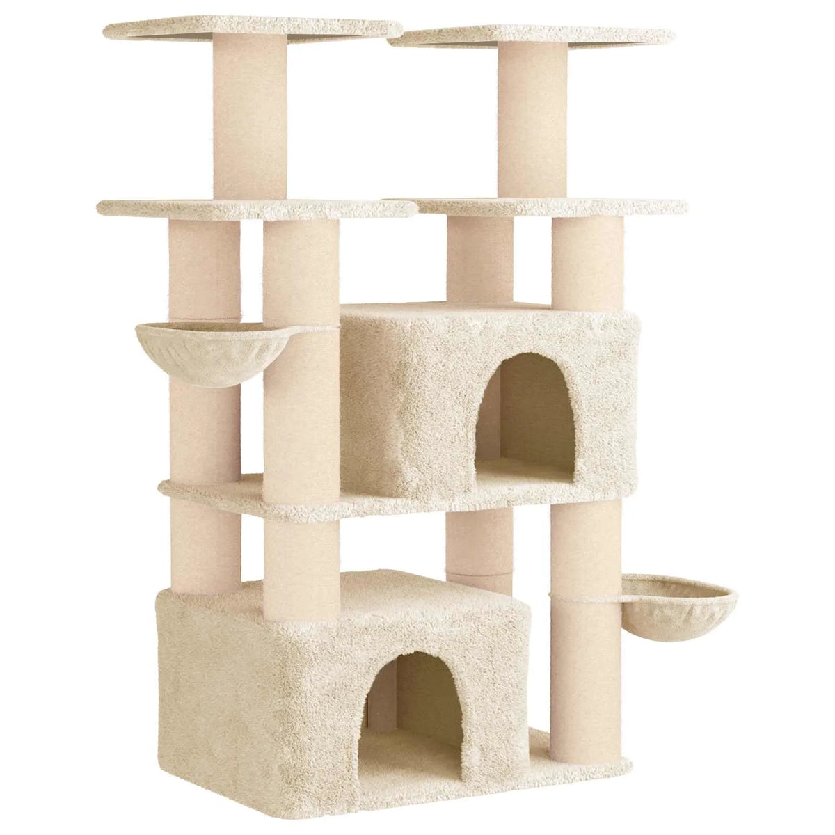 Albero per gatti con pali in sisal 81,5 x 56 x 147 cm