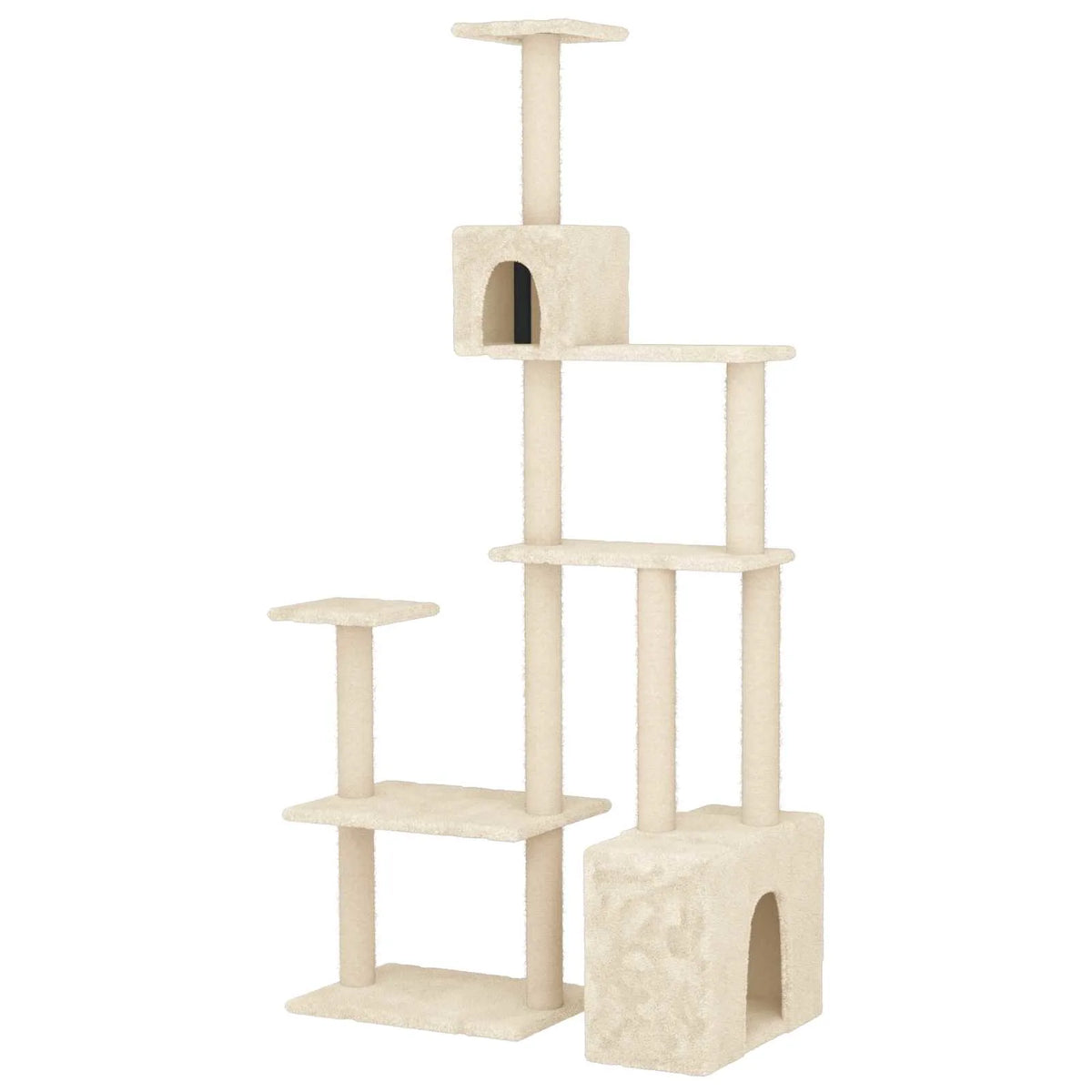 Albero per gatti con pali per graffiare in sisal 96x47,5x177,5 cm