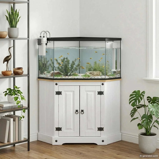 Supporto per acquario Corona 70 x 70 x 73 cm, legno massello di pino