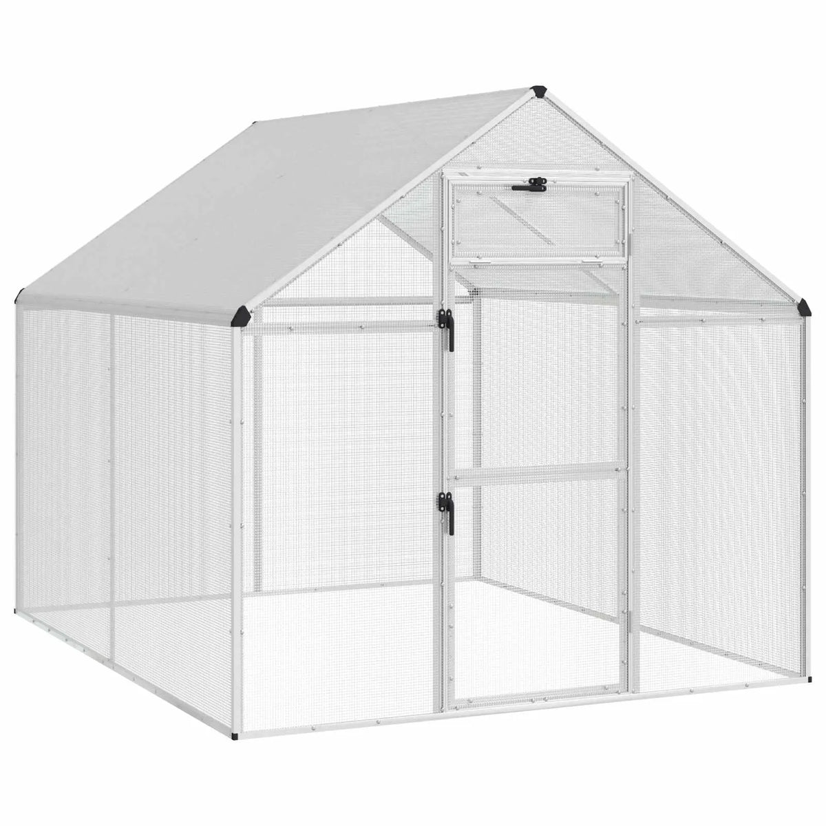 Gabbia per uccelli 181,5 x 221 x 173,5 cm in alluminio