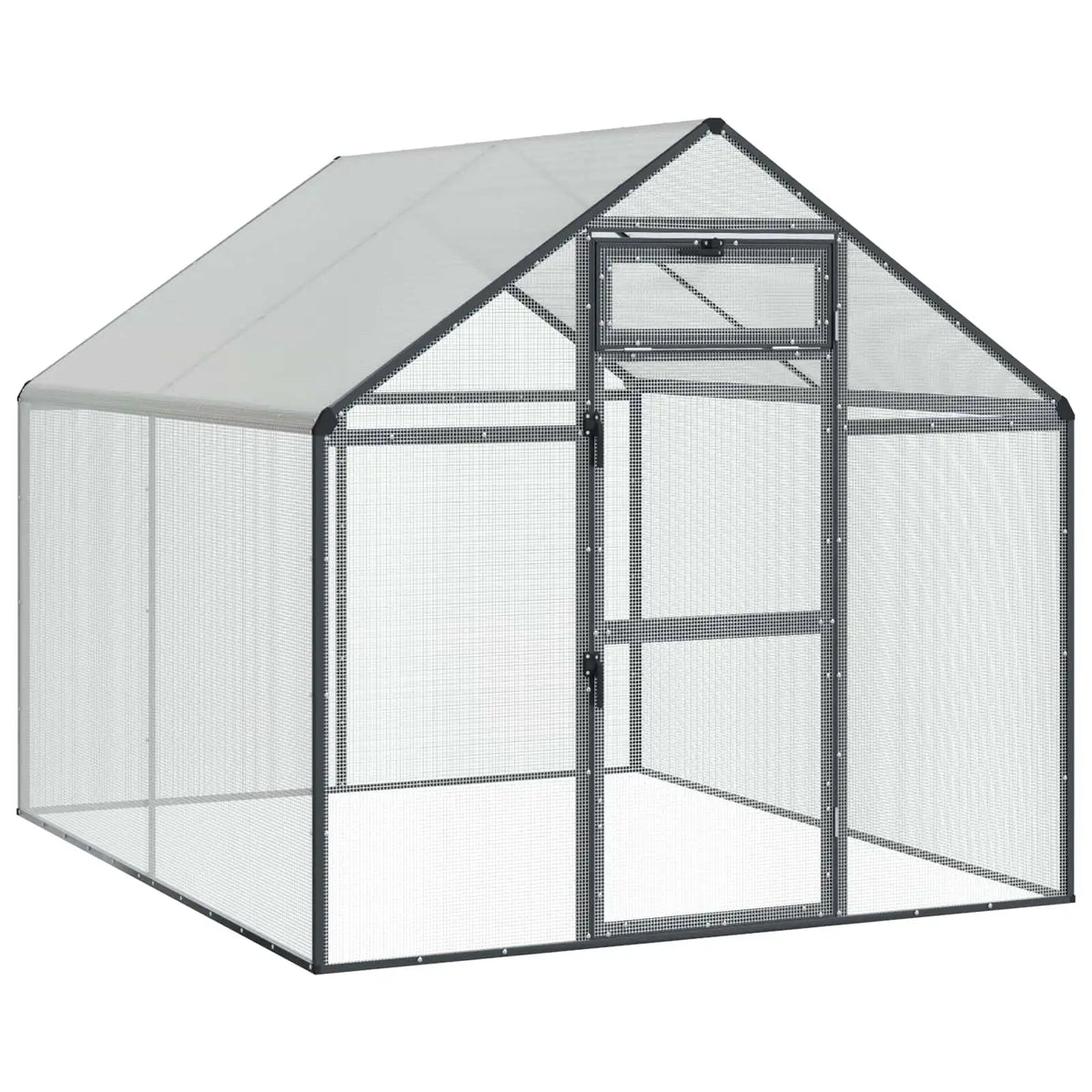Gabbia per uccelli 181,5 x 221 x 173,5 cm in alluminio