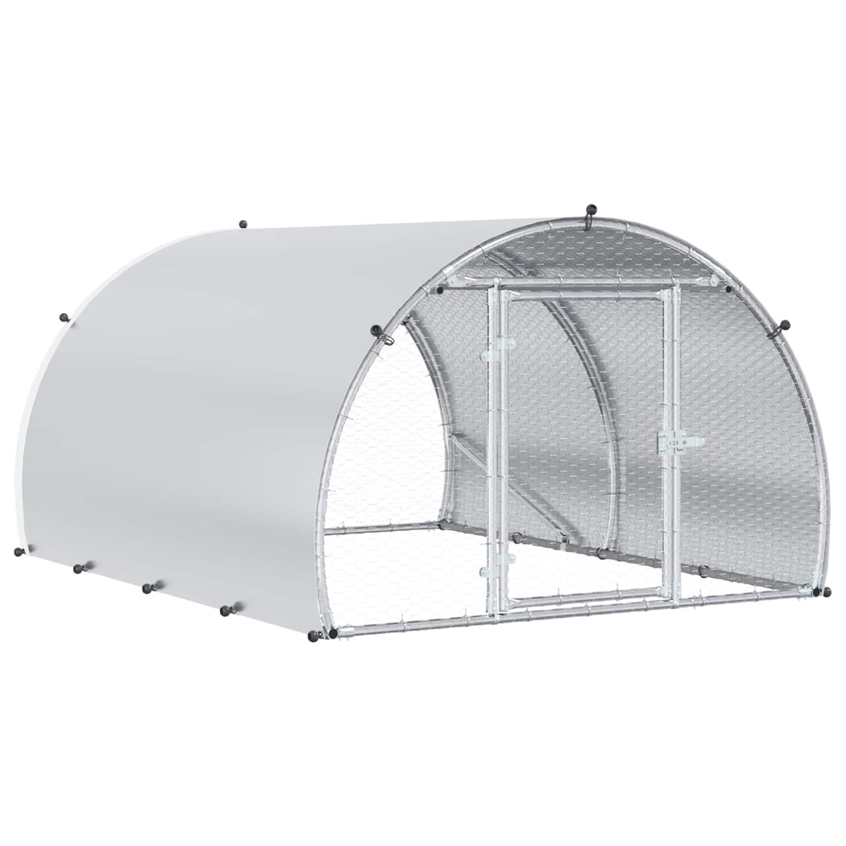 Pollaio Argento 200 x 150 x 100 cm Acciaio zincato