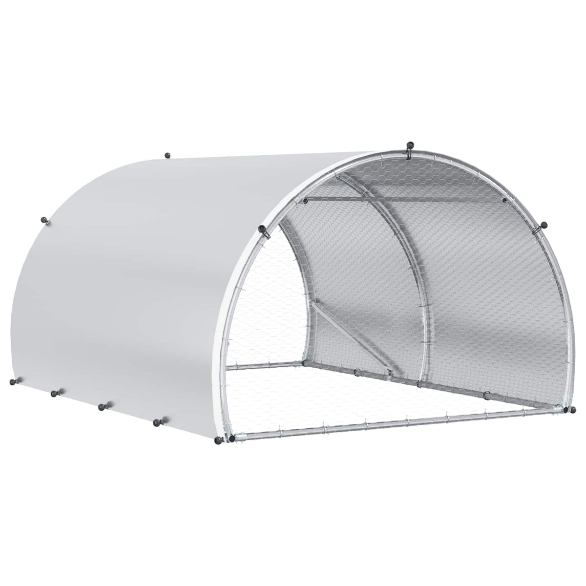 Pollaio Argento 200 x 150 x 100 cm Acciaio zincato