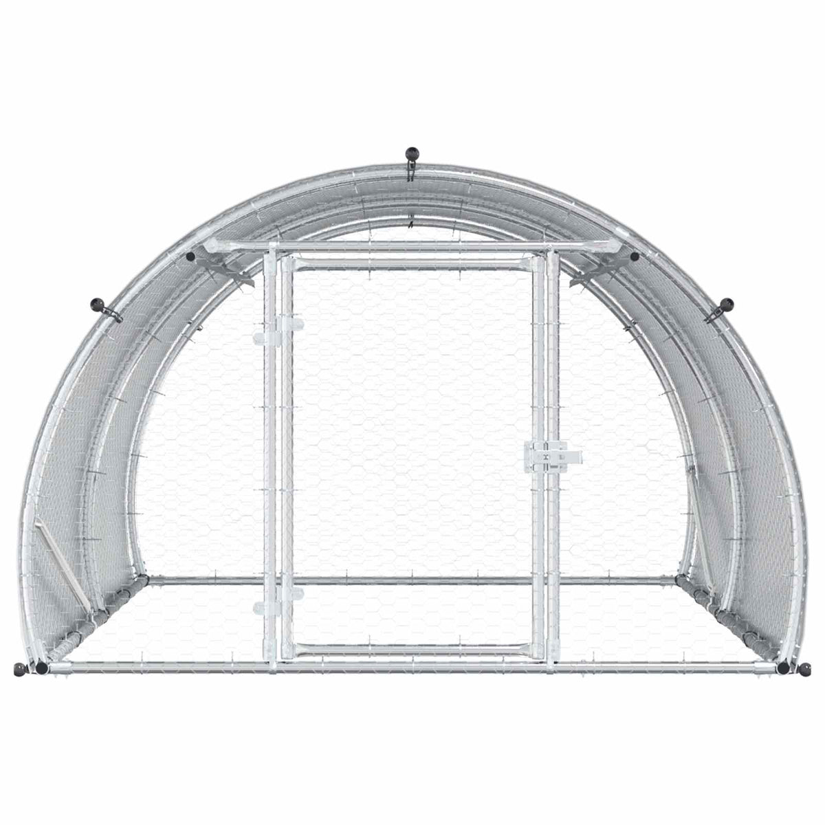Pollaio Argento 200 x 150 x 100 cm Acciaio zincato