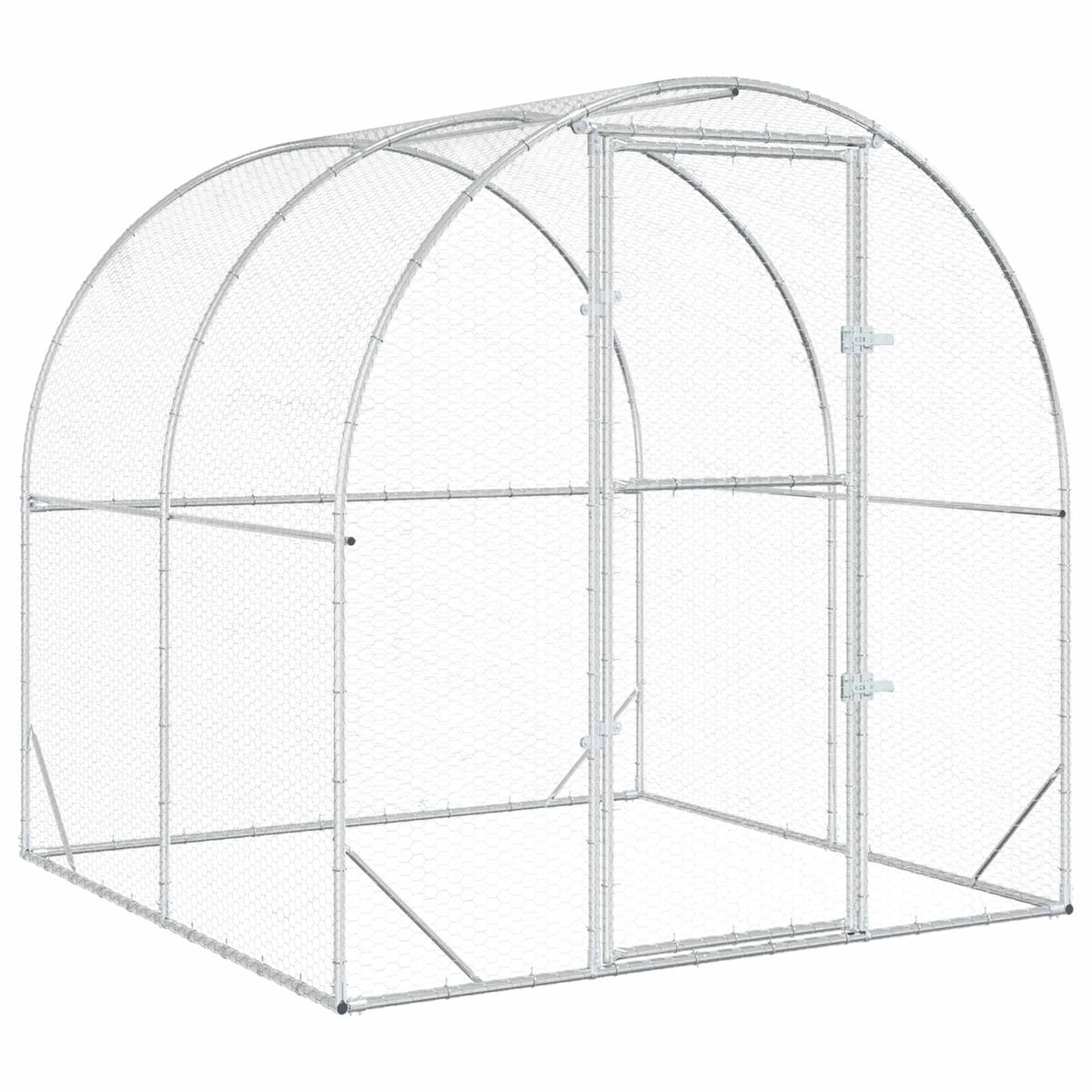 Pollaio Argento 200 x 200 x 200 cm Acciaio zincato