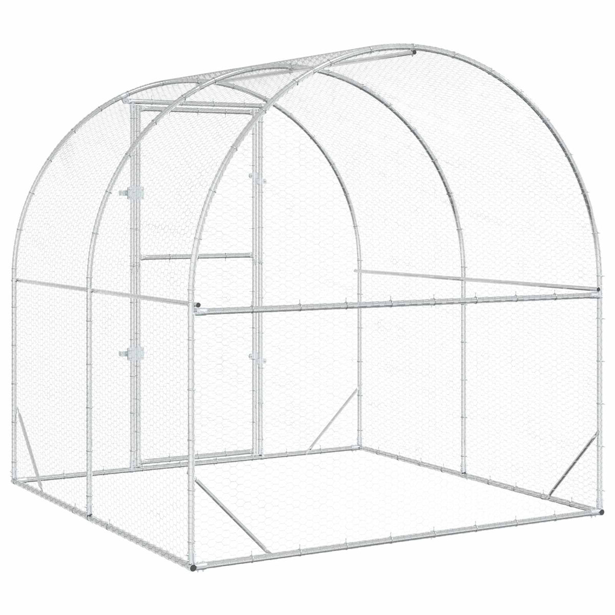 Pollaio Argento 200 x 200 x 200 cm Acciaio zincato