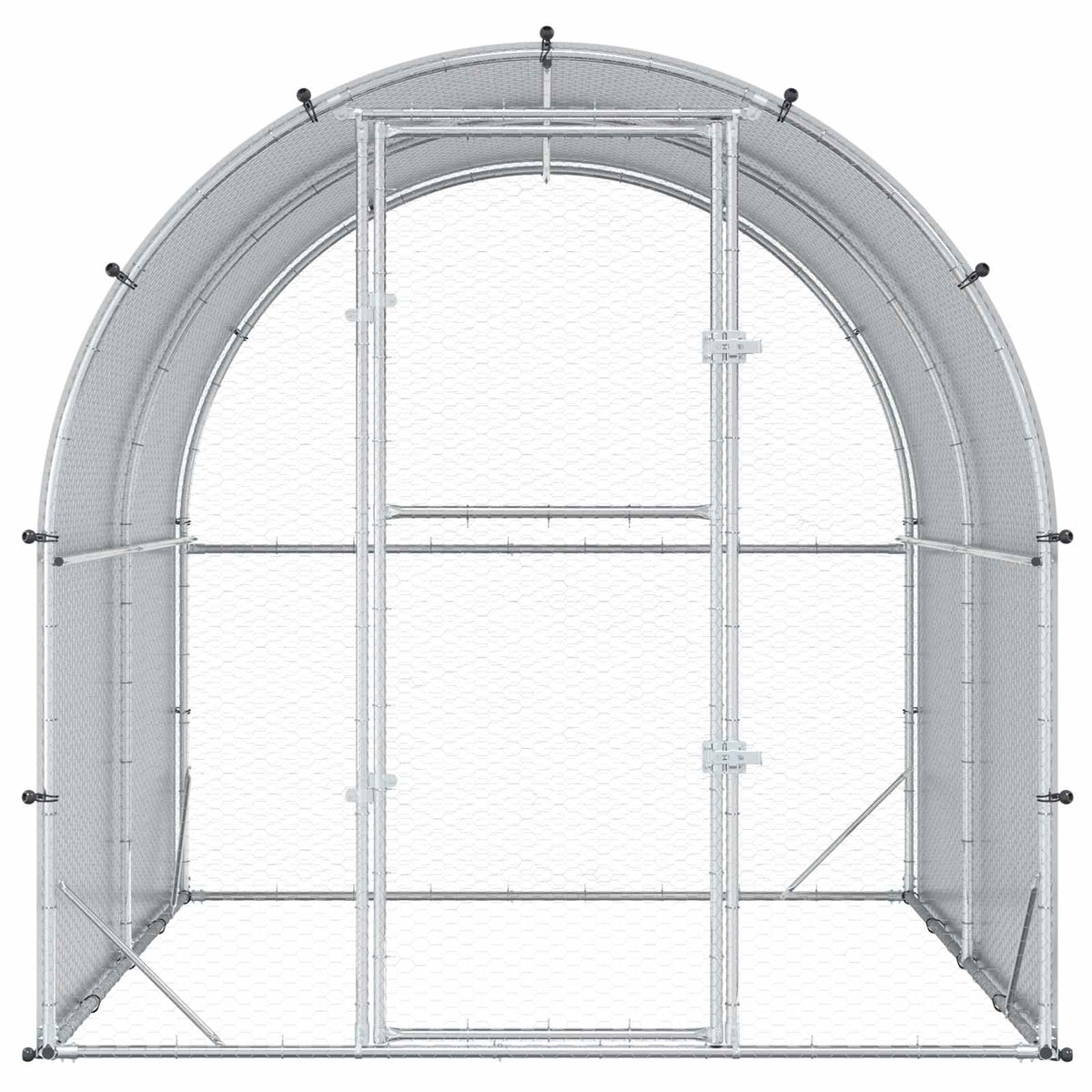 Pollaio Argento 200 x 200 x 200 cm Acciaio zincato
