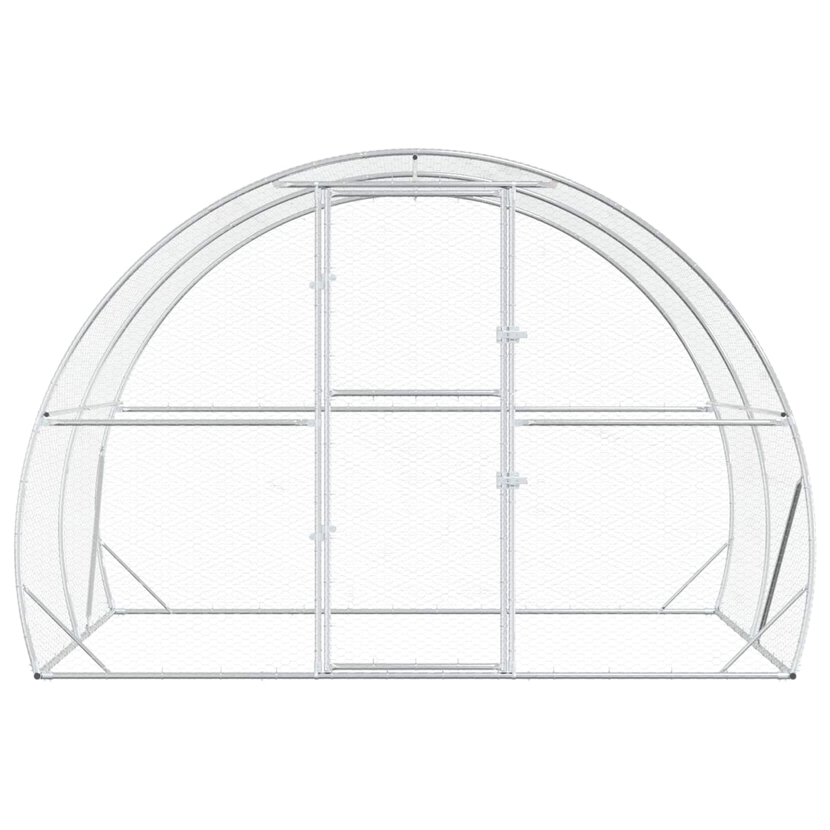 Pollaio Argento 200 x 300 x 200 cm Acciaio zincato