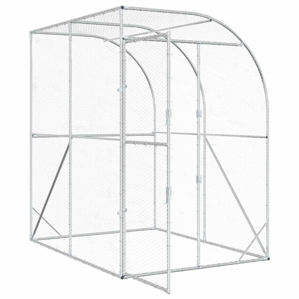 Pollaio Argento 200 x 200 x 215 cm Acciaio zincato