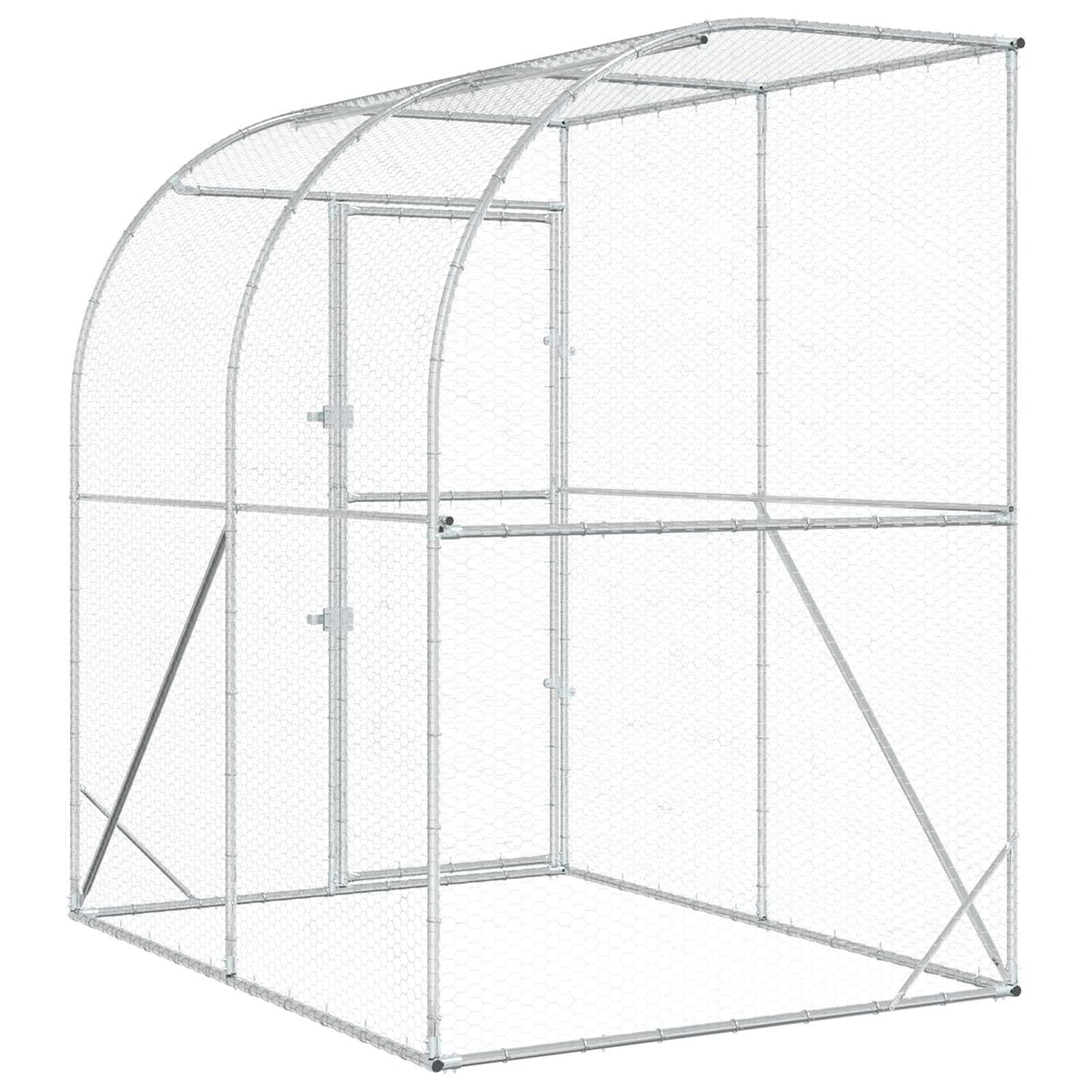 Pollaio Argento 200 x 200 x 215 cm Acciaio zincato
