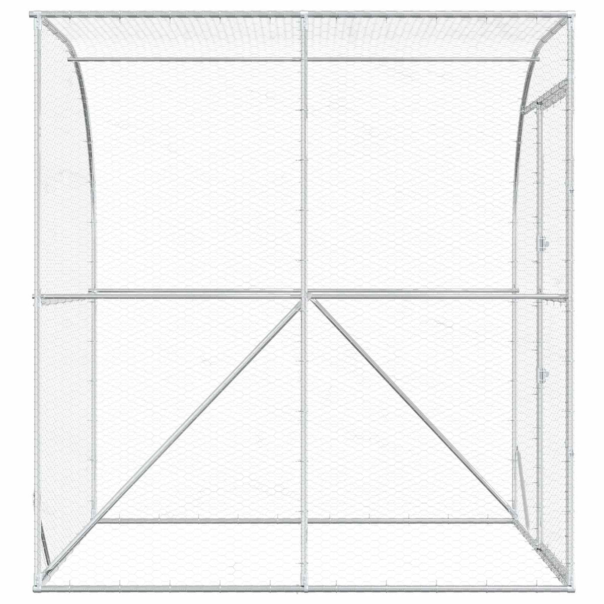 Pollaio Argento 200 x 200 x 215 cm Acciaio zincato