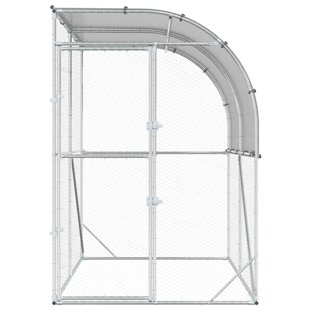 Pollaio Argento 200 x 200 x 215 cm Acciaio zincato