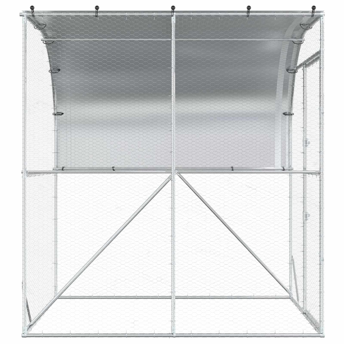 Pollaio Argento 200 x 200 x 215 cm Acciaio zincato