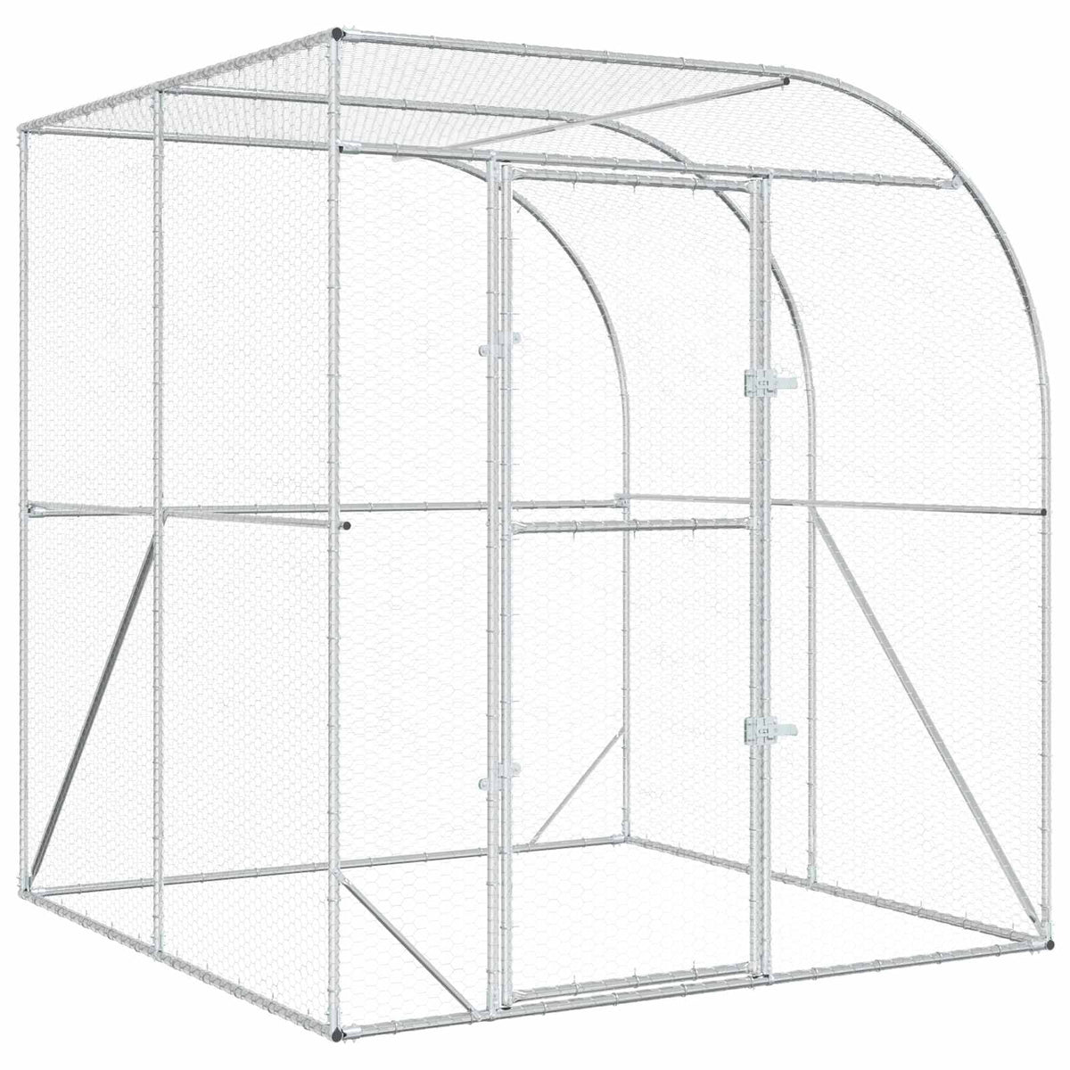 Pollaio Argento 200 x 200 x 215 cm Acciaio zincato