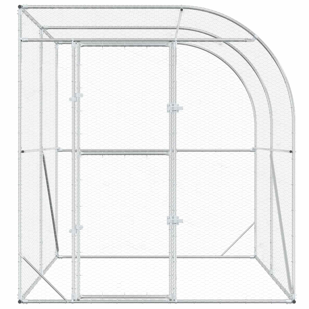 Pollaio Argento 200 x 200 x 215 cm Acciaio zincato