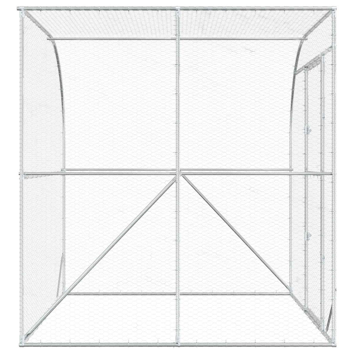 Pollaio Argento 200 x 200 x 215 cm Acciaio zincato