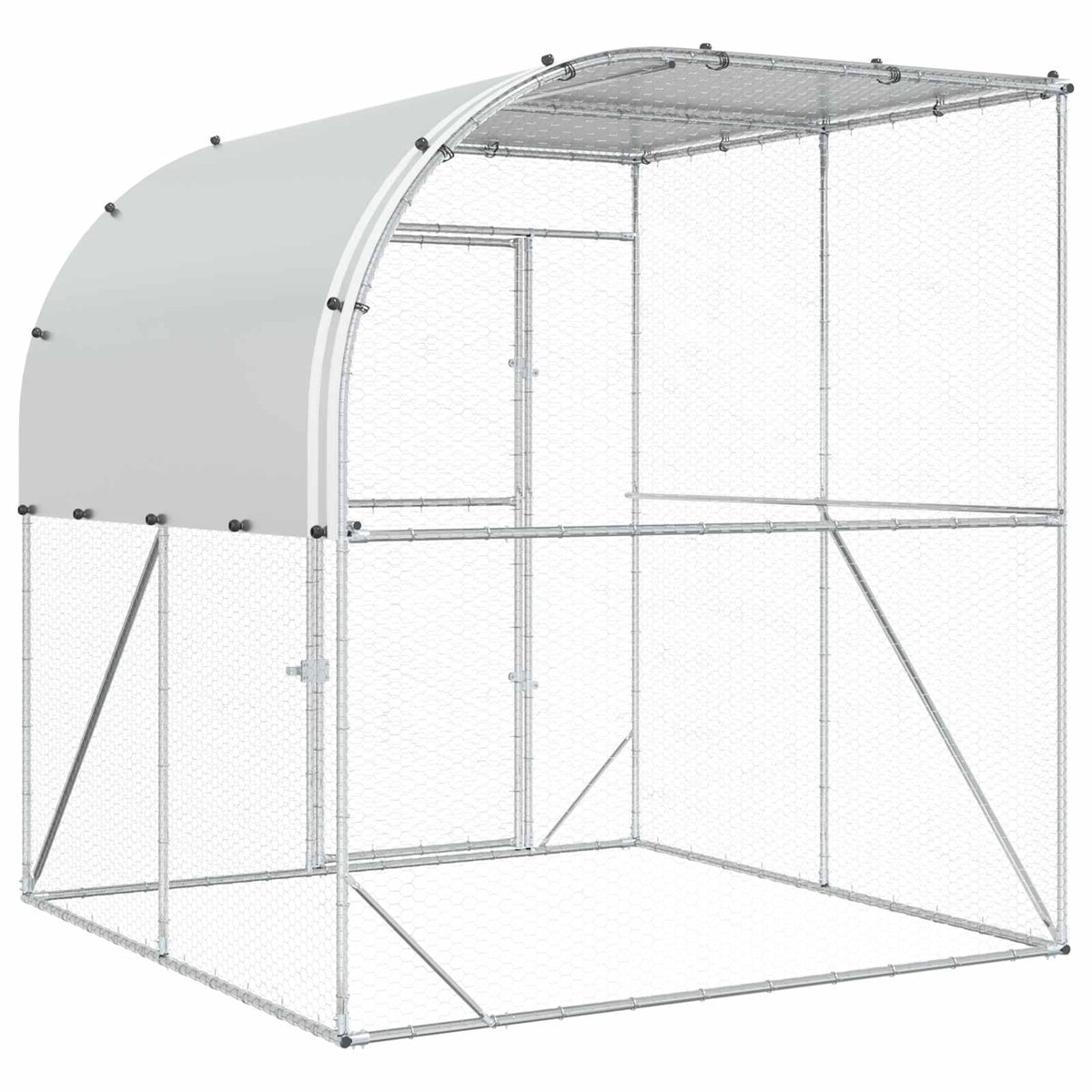 Pollaio Argento 200 x 200 x 215 cm Acciaio zincato