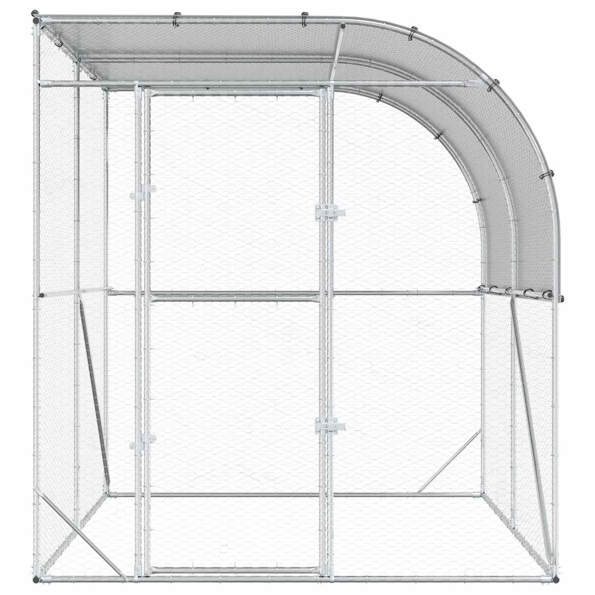 Pollaio Argento 200 x 200 x 215 cm Acciaio zincato