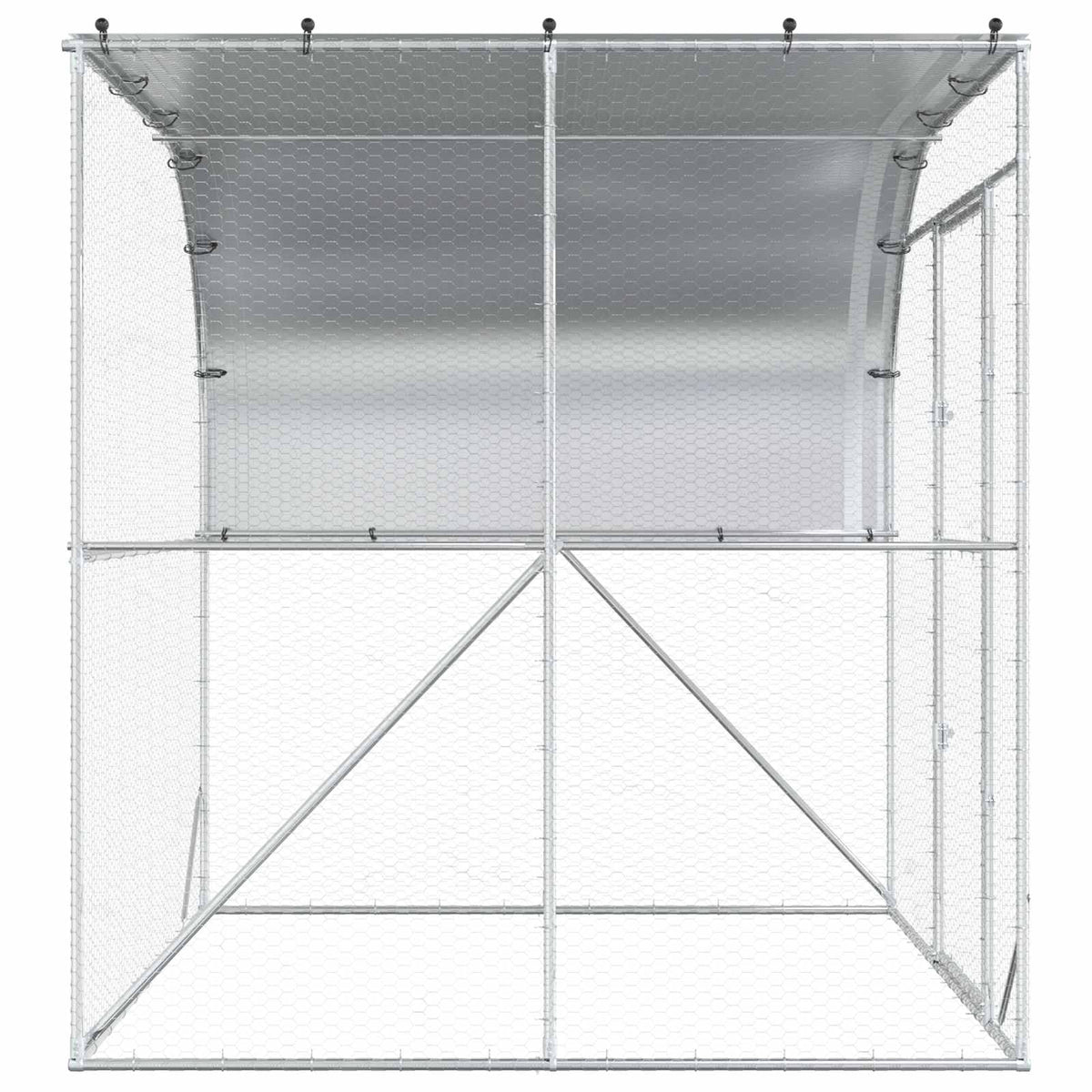 Pollaio Argento 200 x 200 x 215 cm Acciaio zincato