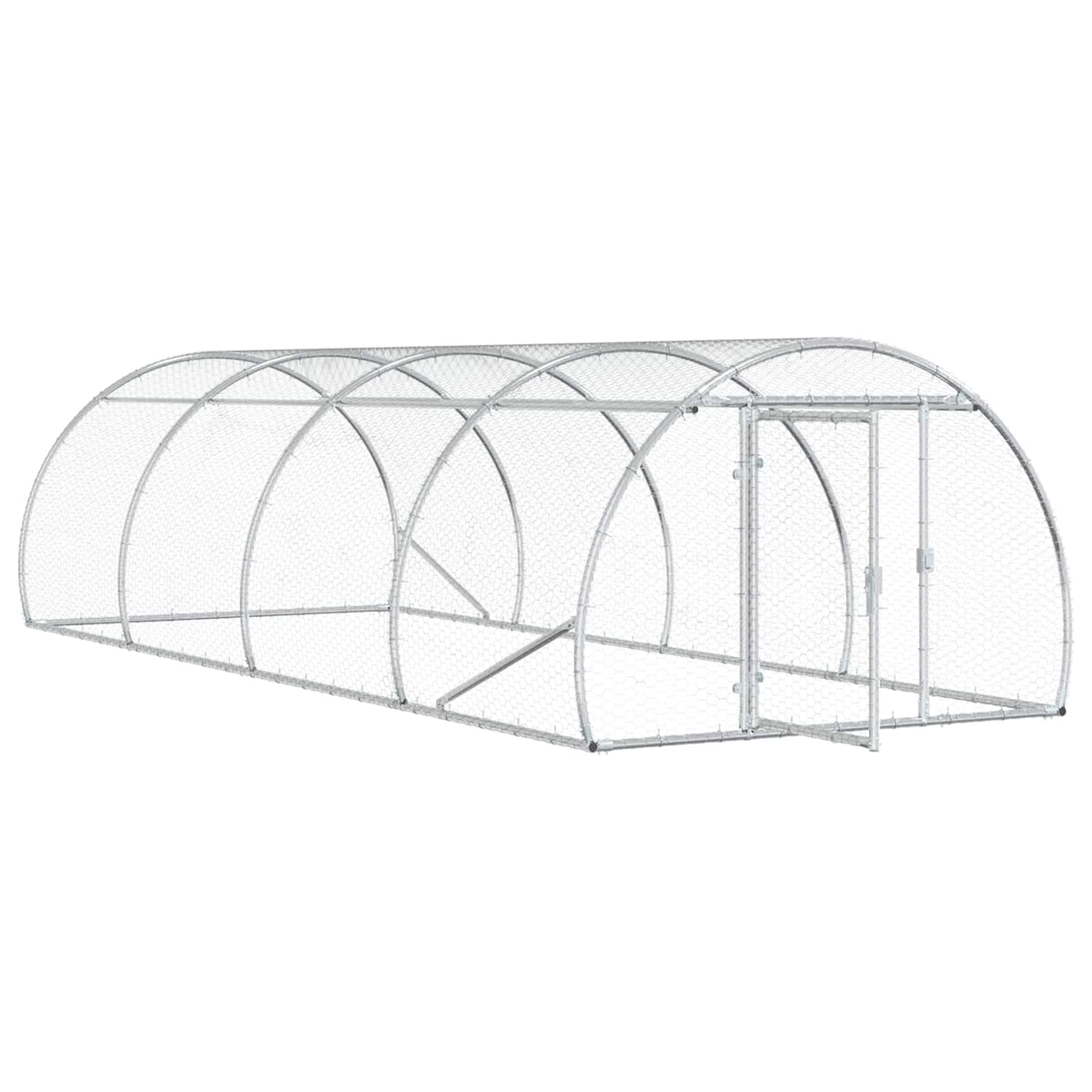 Pollaio Argento 400 x 150 x 100 cm Acciaio zincato