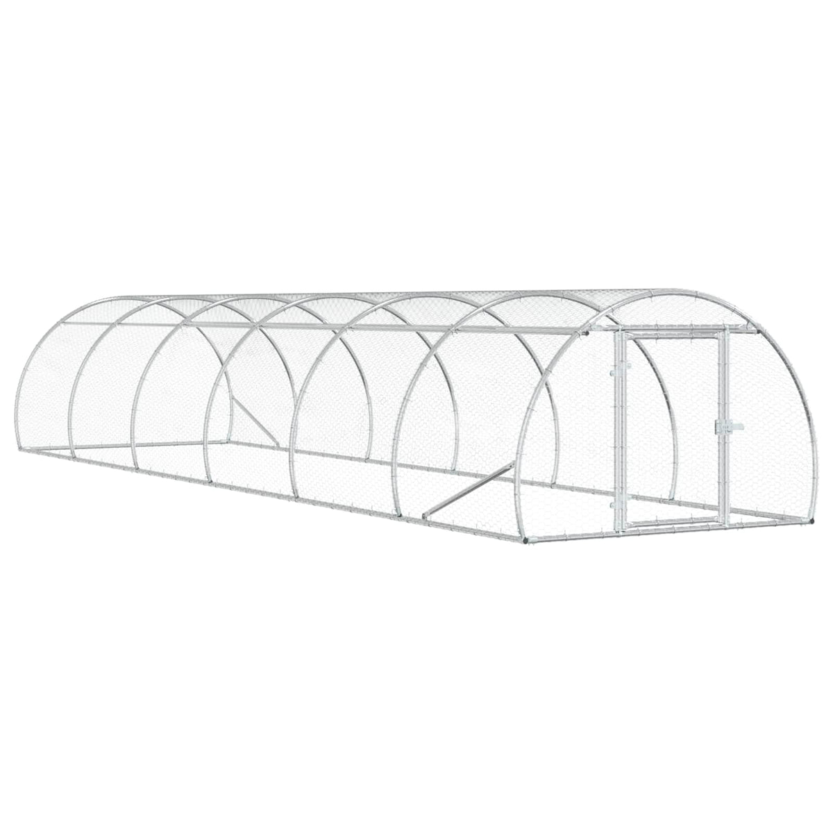 Pollaio Argento 600 x 150 x 100 cm Acciaio zincato