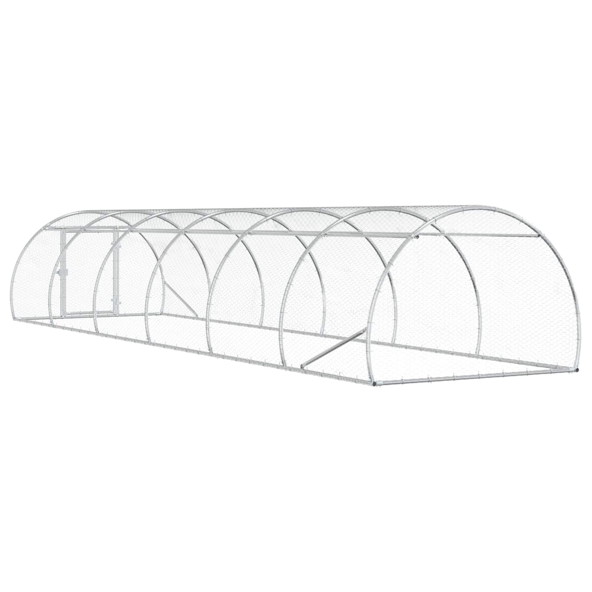 Pollaio Argento 600 x 150 x 100 cm Acciaio zincato