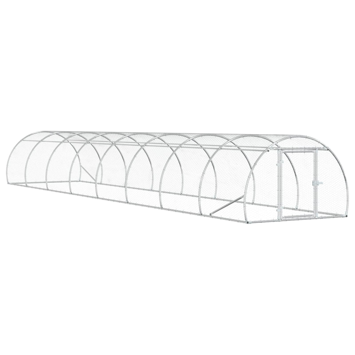 Pollaio Argento 800 x 150 x 100 cm Acciaio zincato