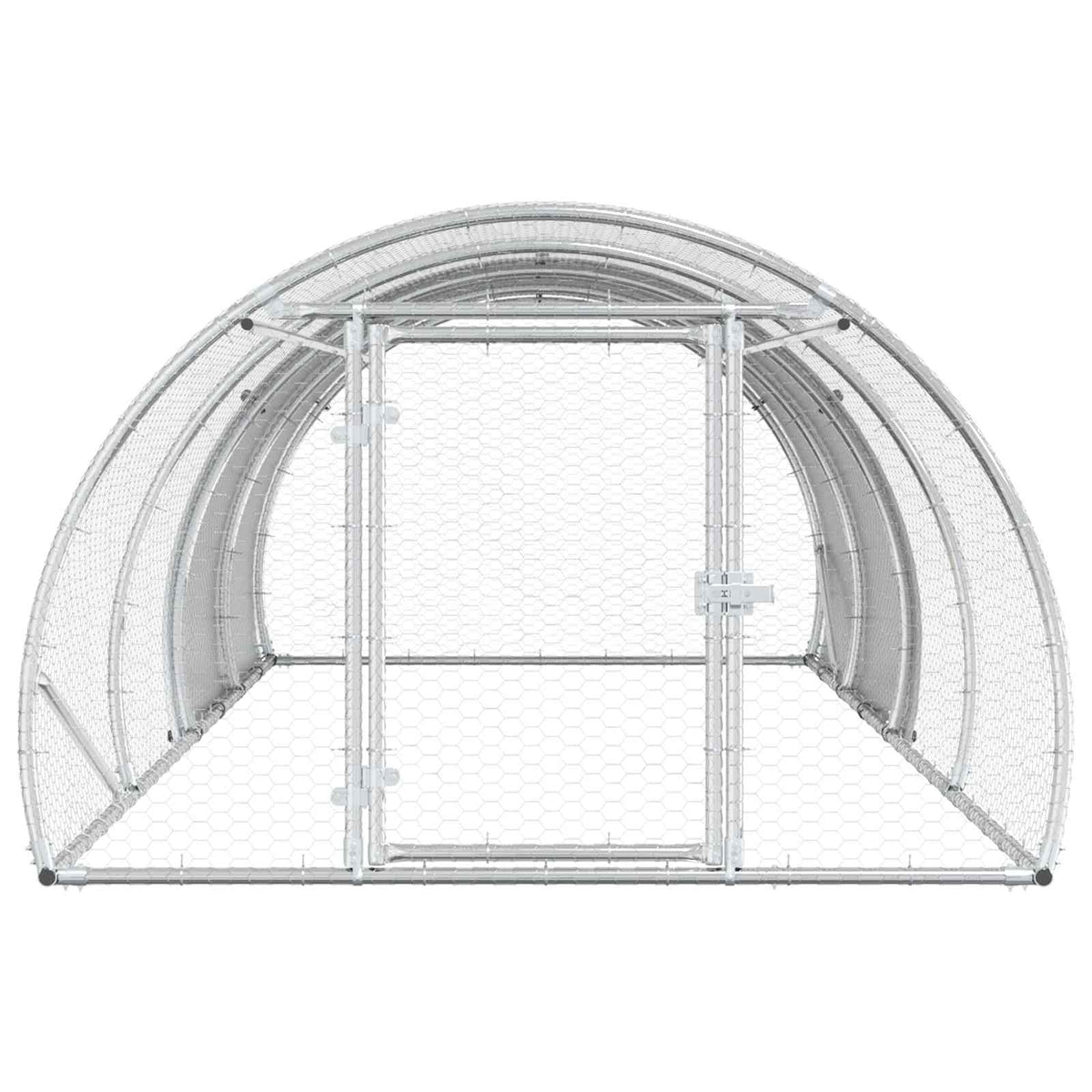 Pollaio Argento 400 x 150 x 100 cm Acciaio zincato