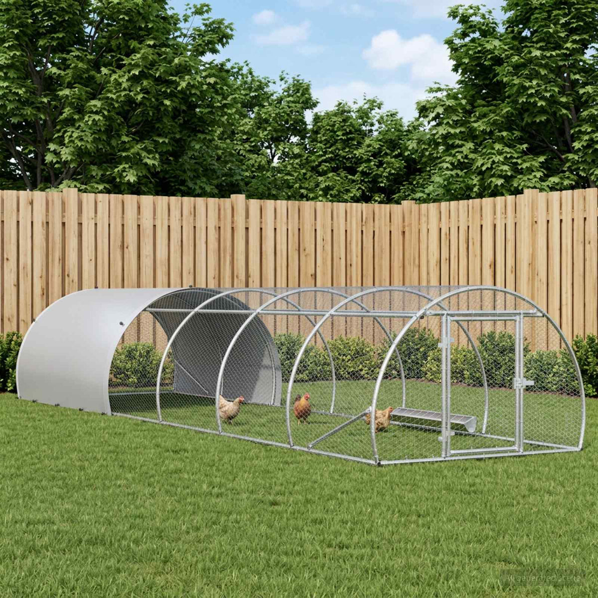Pollaio Argento 600 x 150 x 100 cm Acciaio zincato