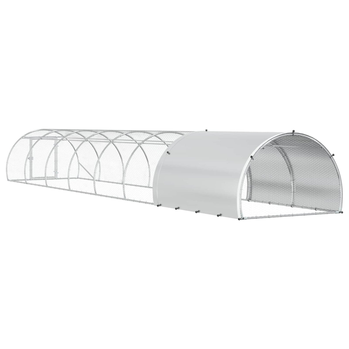 Pollaio Argento 800 x 150 x 100 cm Acciaio zincato