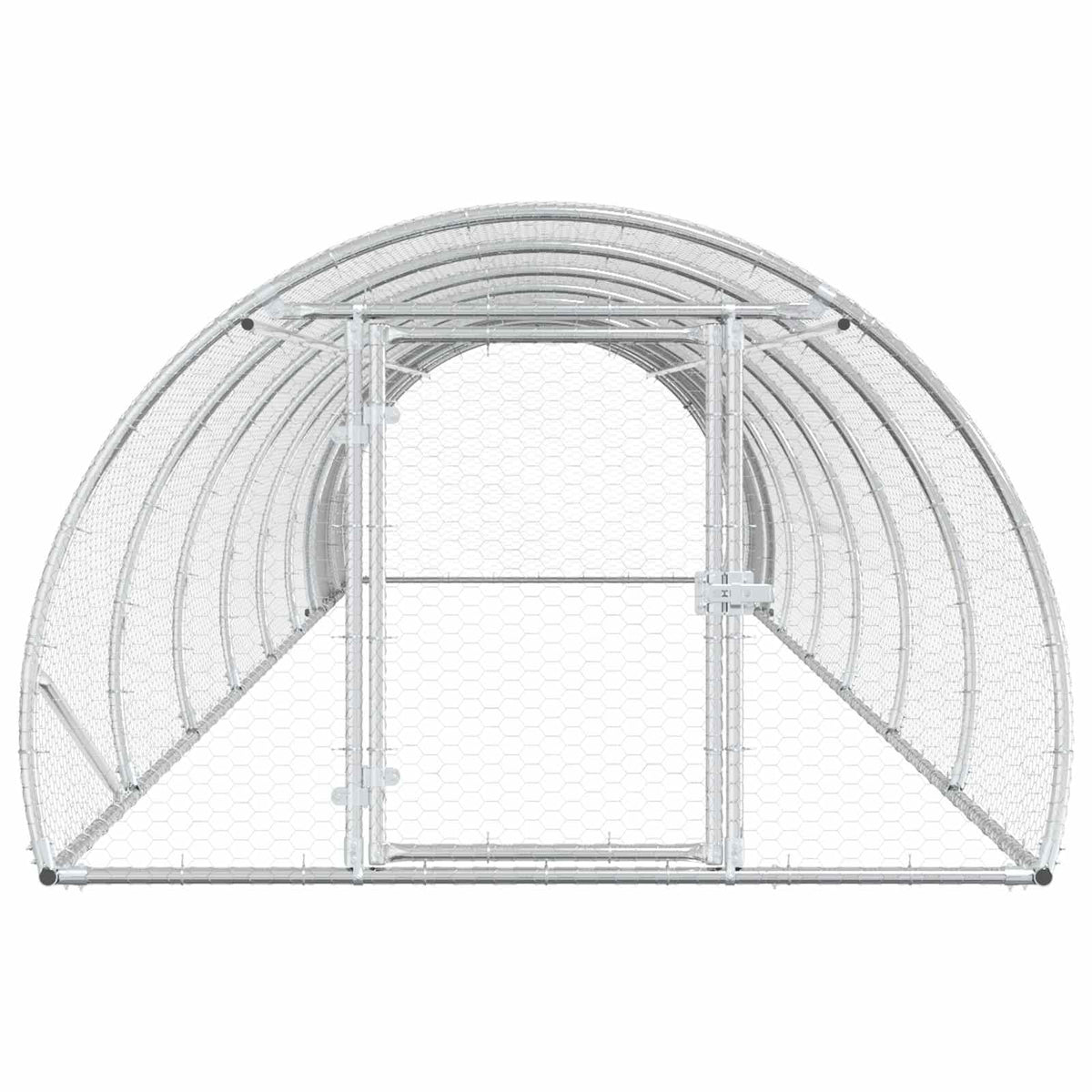Pollaio Argento 800 x 150 x 100 cm Acciaio zincato