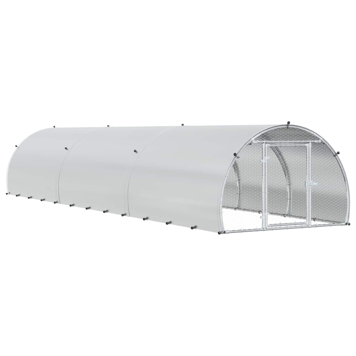 Pollaio Argento 600 x 150 x 100 cm Acciaio zincato