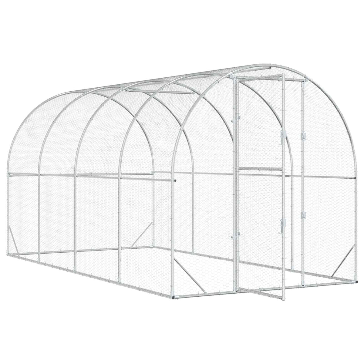 Pollaio Argento 400 x 200 x 200 cm Acciaio zincato