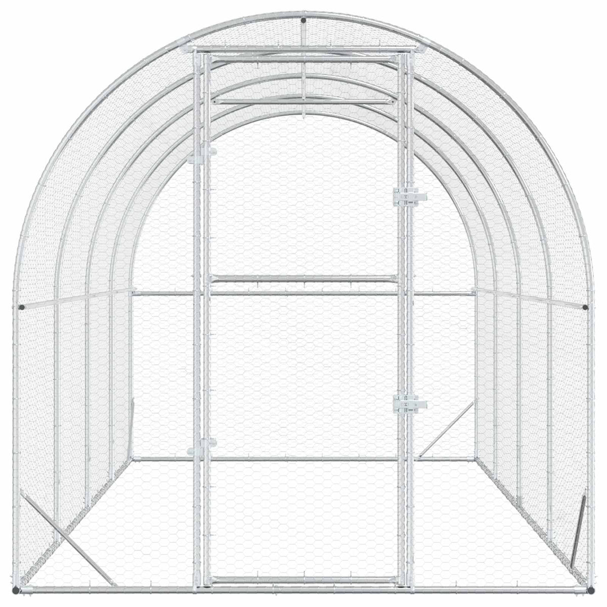 Pollaio Argento 400 x 200 x 200 cm Acciaio zincato