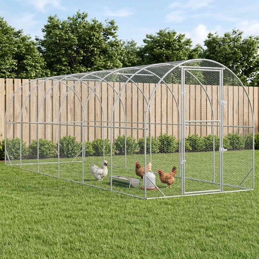 Pollaio Argento 600 x 200 x 200 cm Acciaio zincato