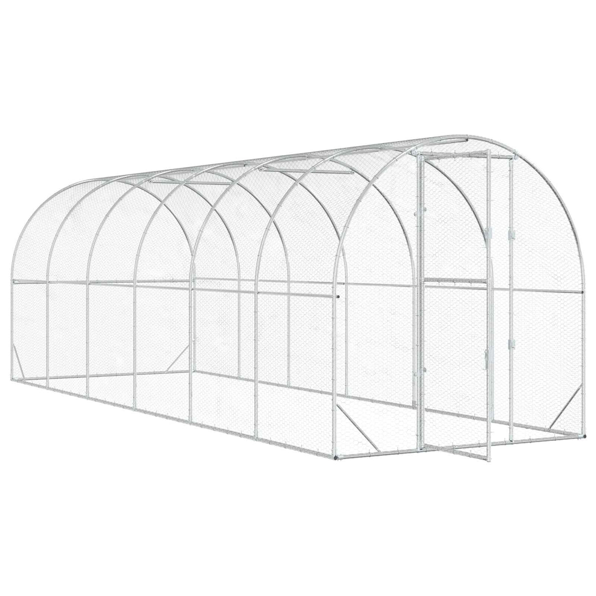 Pollaio Argento 600 x 200 x 200 cm Acciaio zincato