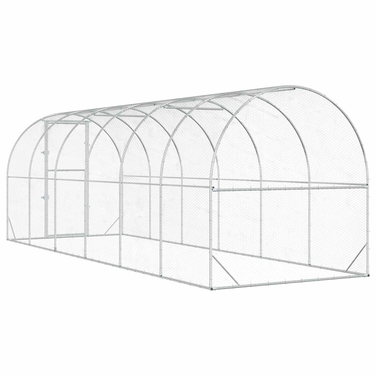 Pollaio Argento 600 x 200 x 200 cm Acciaio zincato