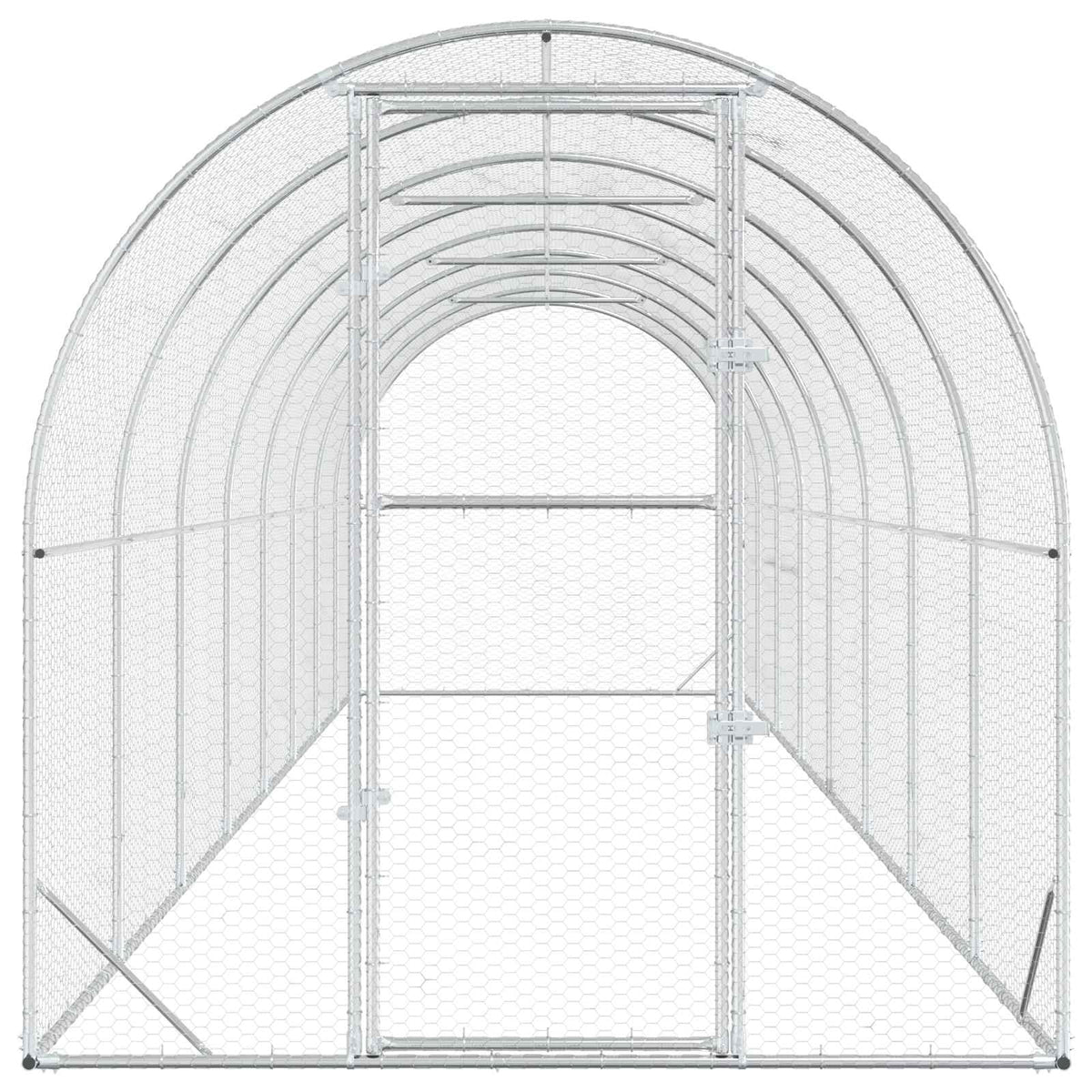 Pollaio Argento 800 x 200 x 200 cm Acciaio zincato