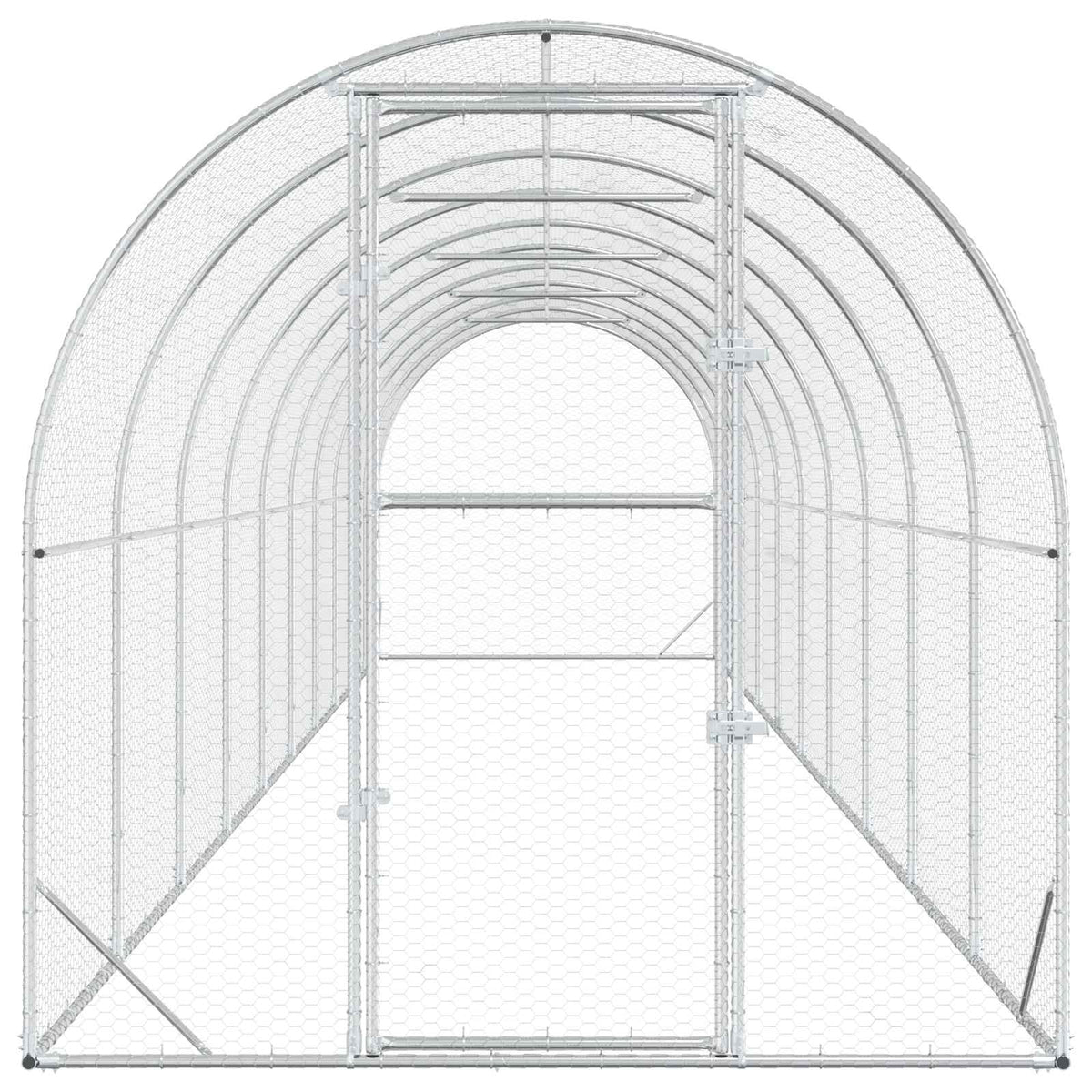 Pollaio Argento 1000 x 200 x 200 cm Acciaio zincato
