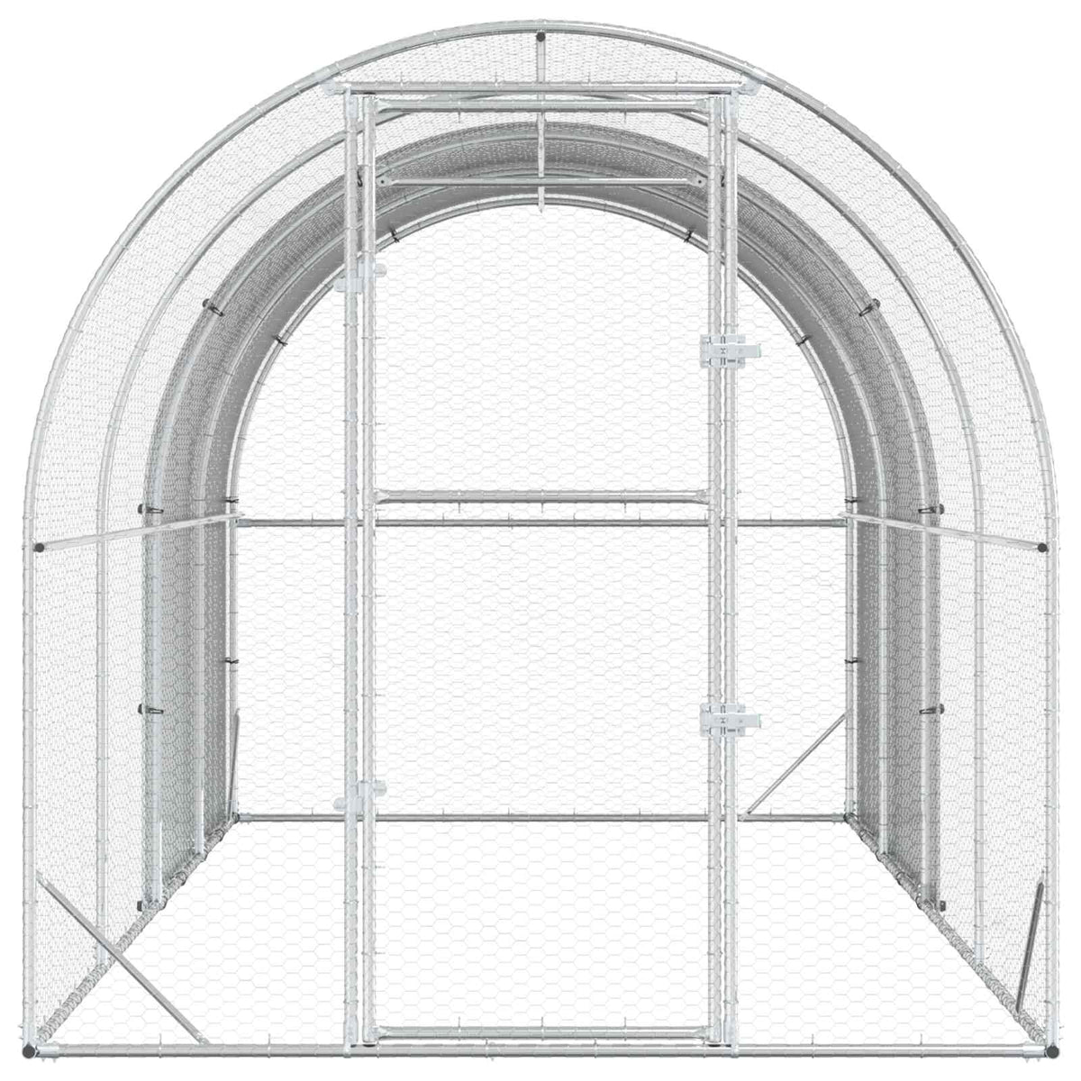Pollaio Argento 400 x 200 x 200 cm Acciaio zincato