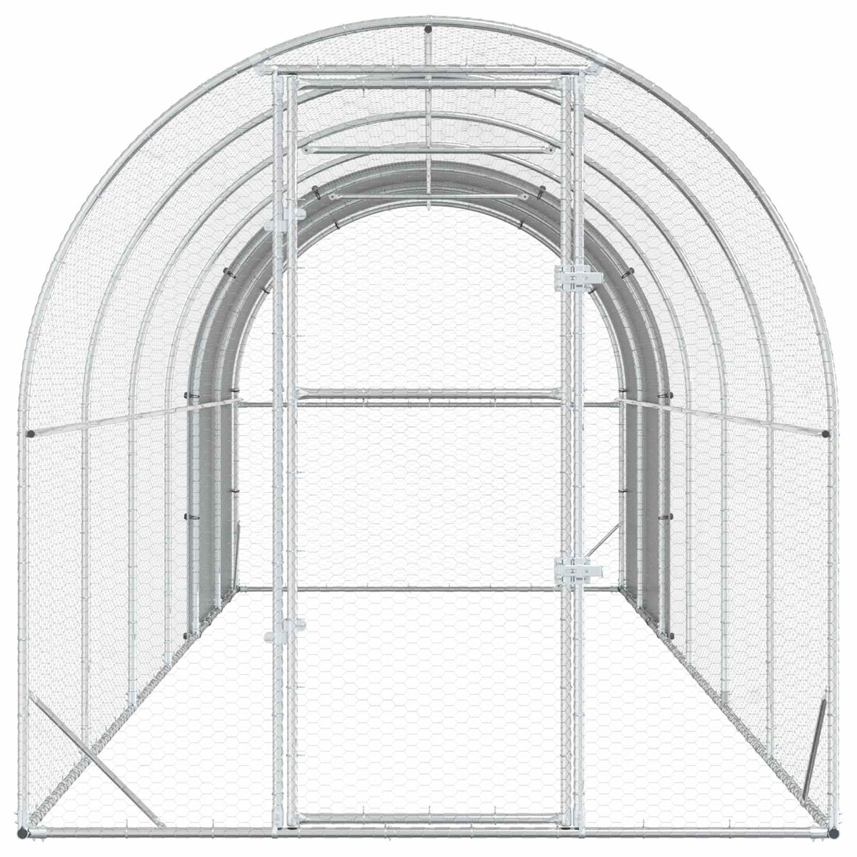 Pollaio Argento 600 x 200 x 200 cm Acciaio zincato