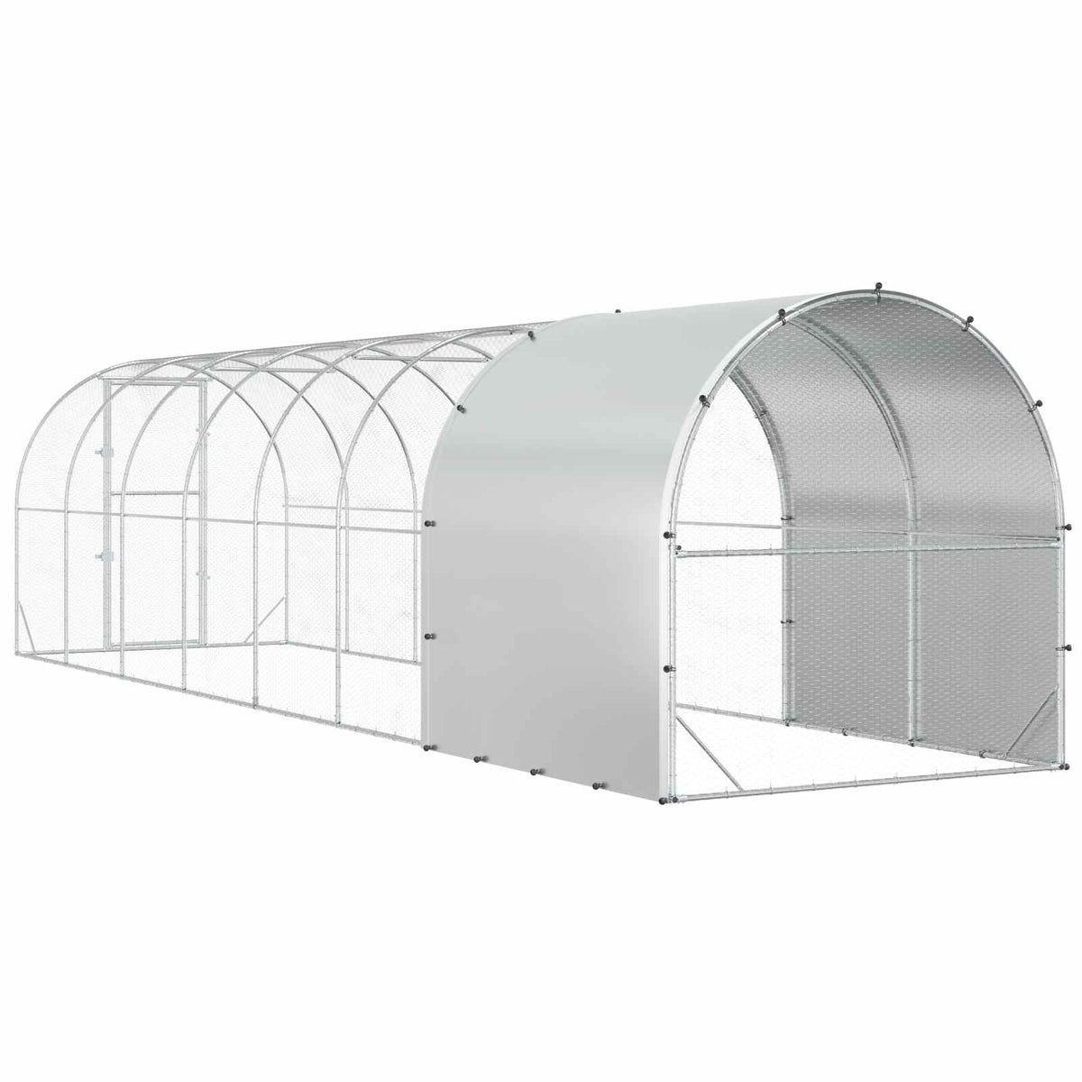 Pollaio Argento 800 x 200 x 200 cm Acciaio zincato