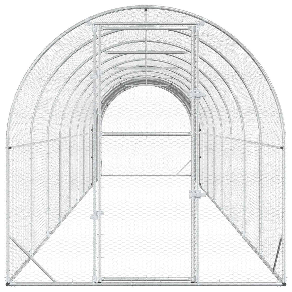 Pollaio Argento 1000 x 200 x 200 cm Acciaio zincato