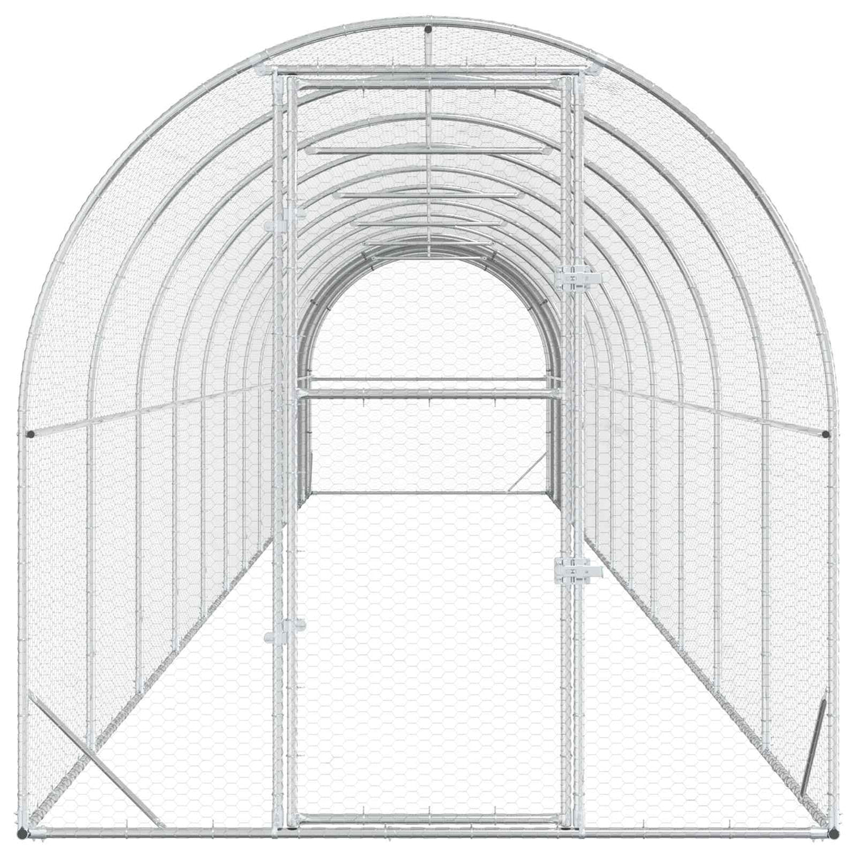 Pollaio Argento 1200 x 200 x 200 cm Acciaio zincato