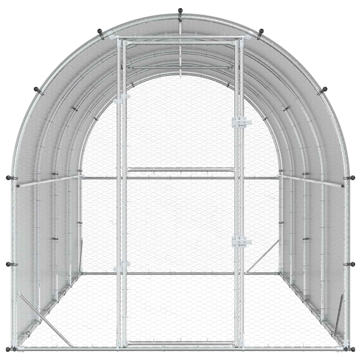 Pollaio Argento 400 x 200 x 200 cm Acciaio zincato